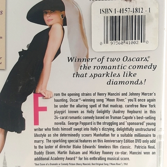 Breakfast at Tiffany's Anniversary Edition DVD, Audrey Hepburn, George P… - Picture 4 of 14